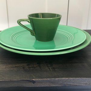 Bundle 3 Vintage Homer Laughlin Green Dinnerware!